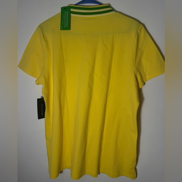 Tommy Hilfiger Bright Yellow Polo with Green Accents - Picture 2 of 3